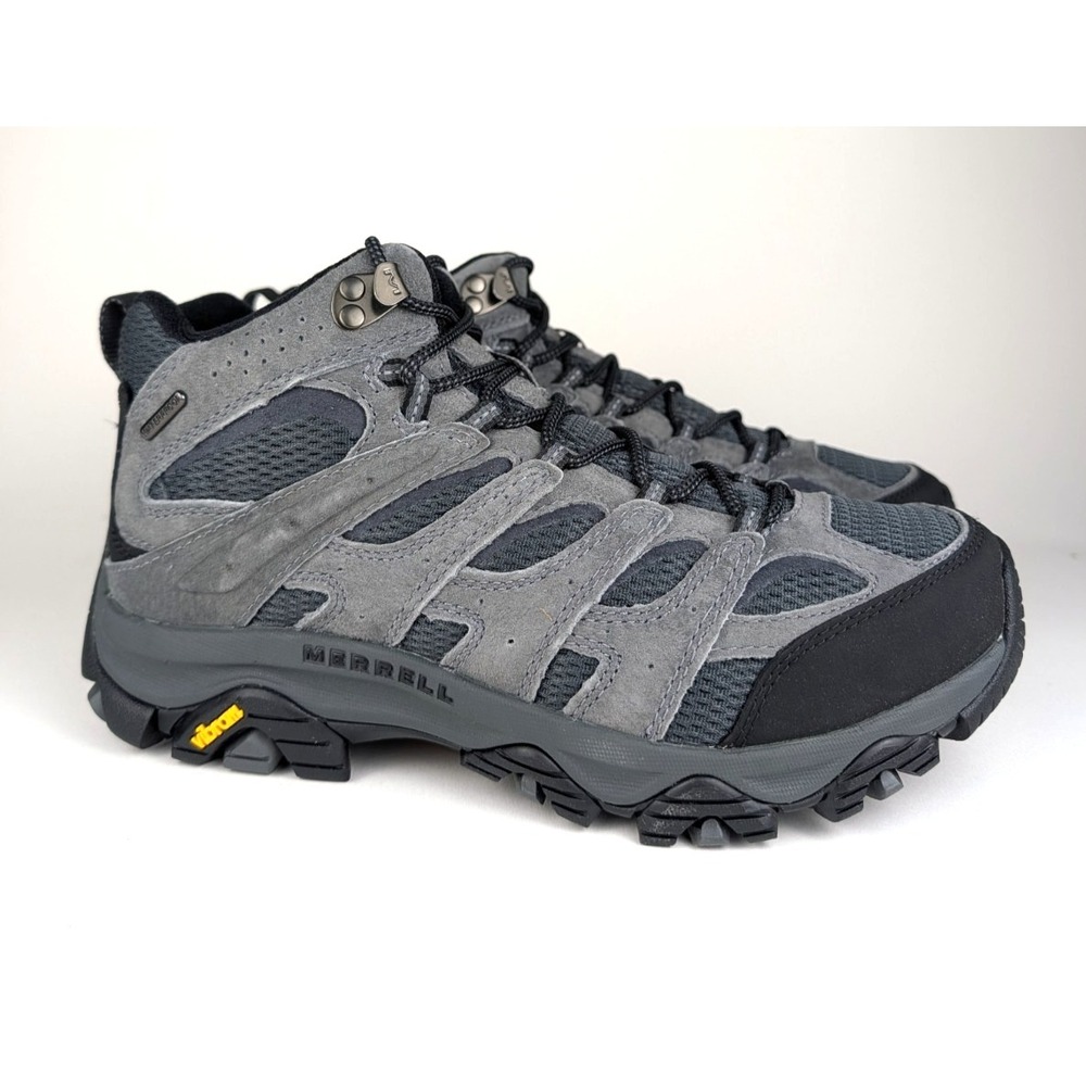 Merrell Moab 3 Mid Waterproof Mens‎ Size 8.5W Hiking Shoes Granite/Gray NEW